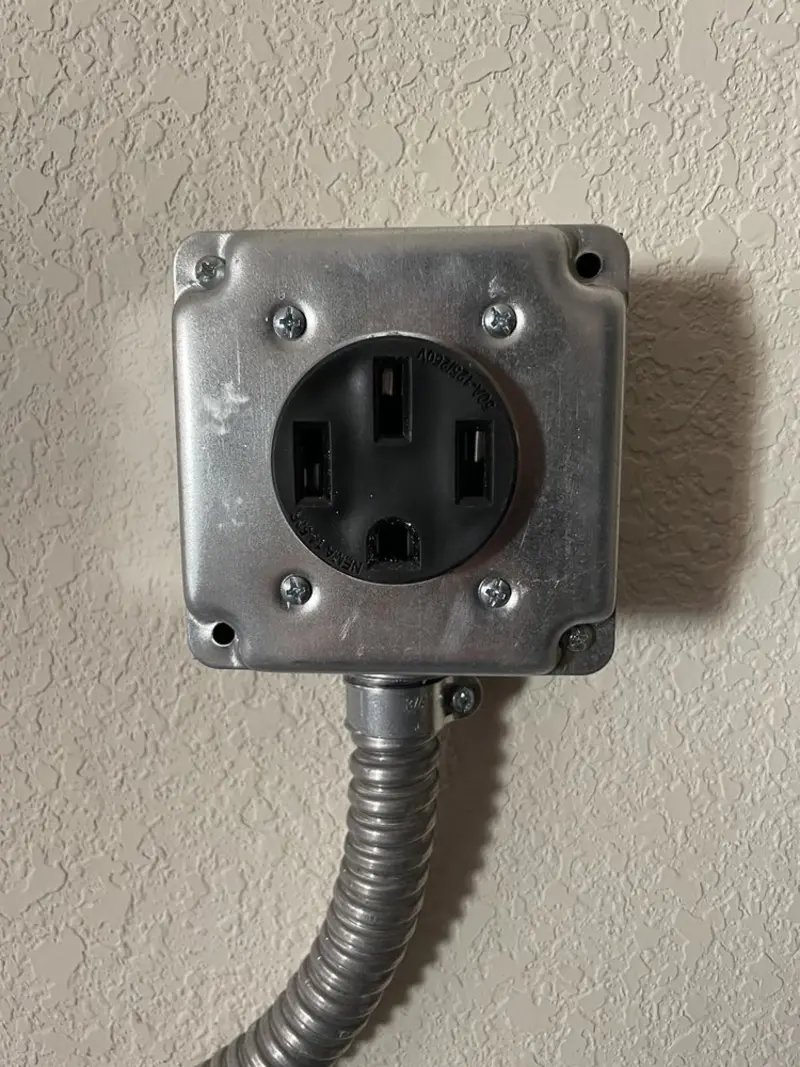 NEMA 14-50 outlet installed for Electrical Panel Upgrade in Childress